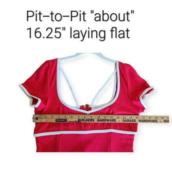 Anthropologie Maeve Sweetheart Ponte Top Red/White Size M NWT - Picture 9 of 12